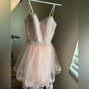 Juliet Style 849 light pink sequined silver dress